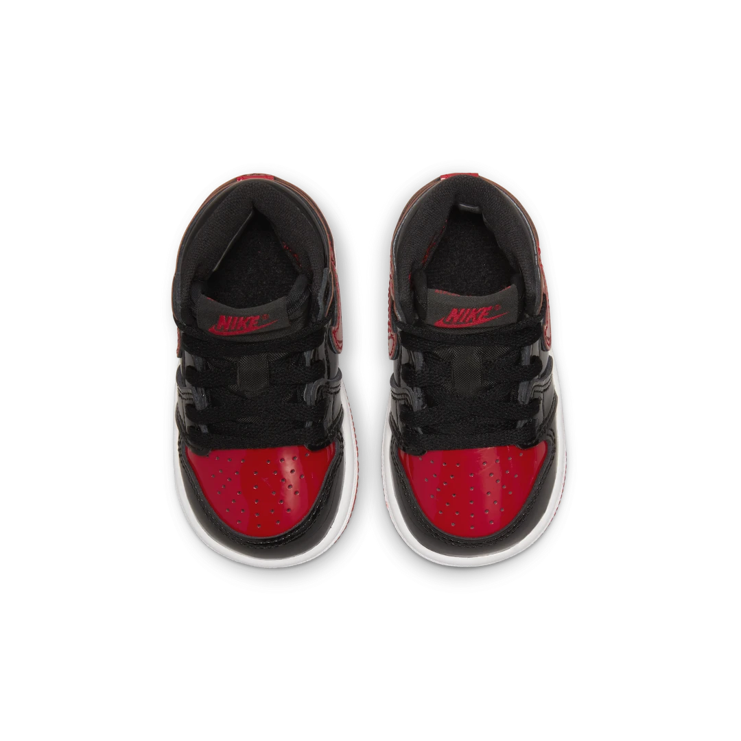 Air Jordan 1 Retro High OG Patent Bred (TD), Black/White-Varsity Red (AQ2665-063)
