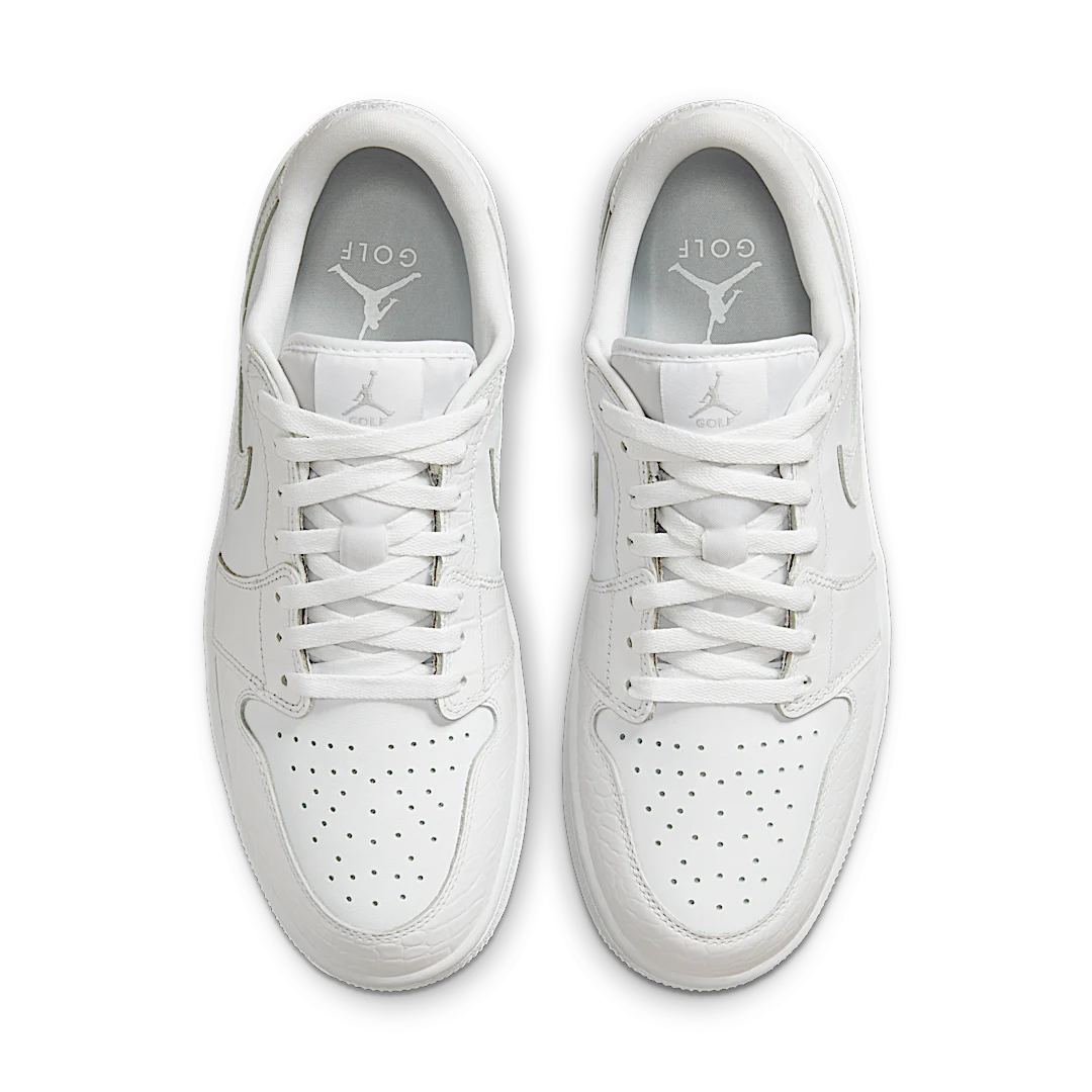 Air Jordan 1 Retro Low Golf White Croc, White/White/Pure Platinum (DD9315-110)