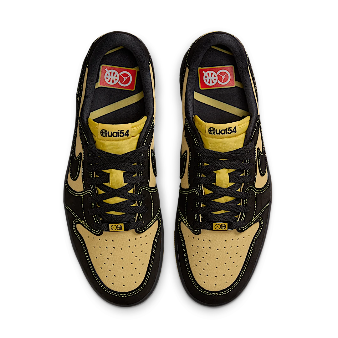 Air Jordan 1 Retro Low OG Quai 54 Black Tour Yellow Red, Black/Tour Yellow/Chile Red (IB8836-007)