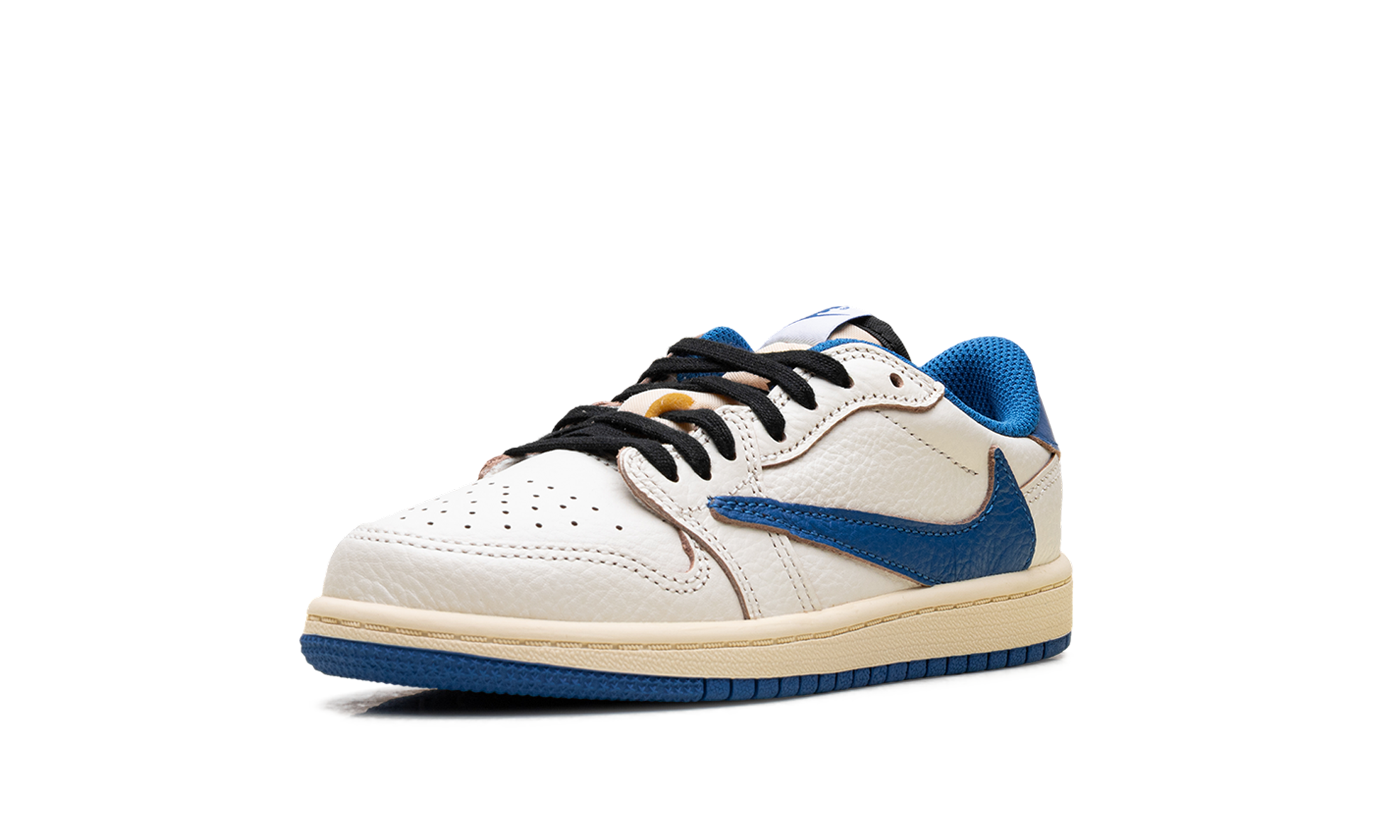 Air Jordan 1 Retro Low OG SP Fragment x Travis Scott Sail Military Blue (PS)
