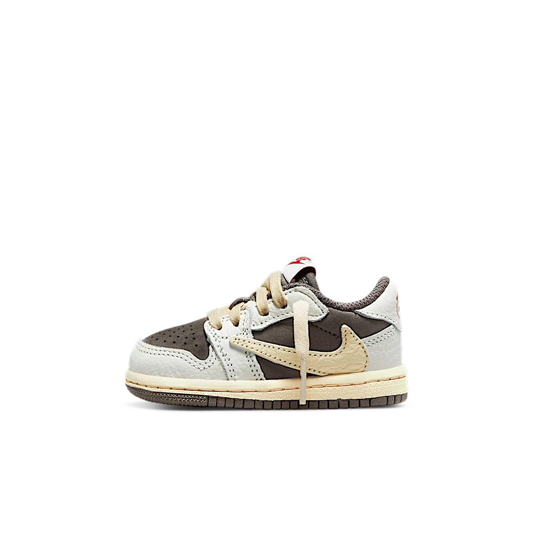 Air Jordan 1 Retro Low OG SP Travis Scott Reverse Mocha (TD), Sail/University Red-Ridgerock (DO5441-162)