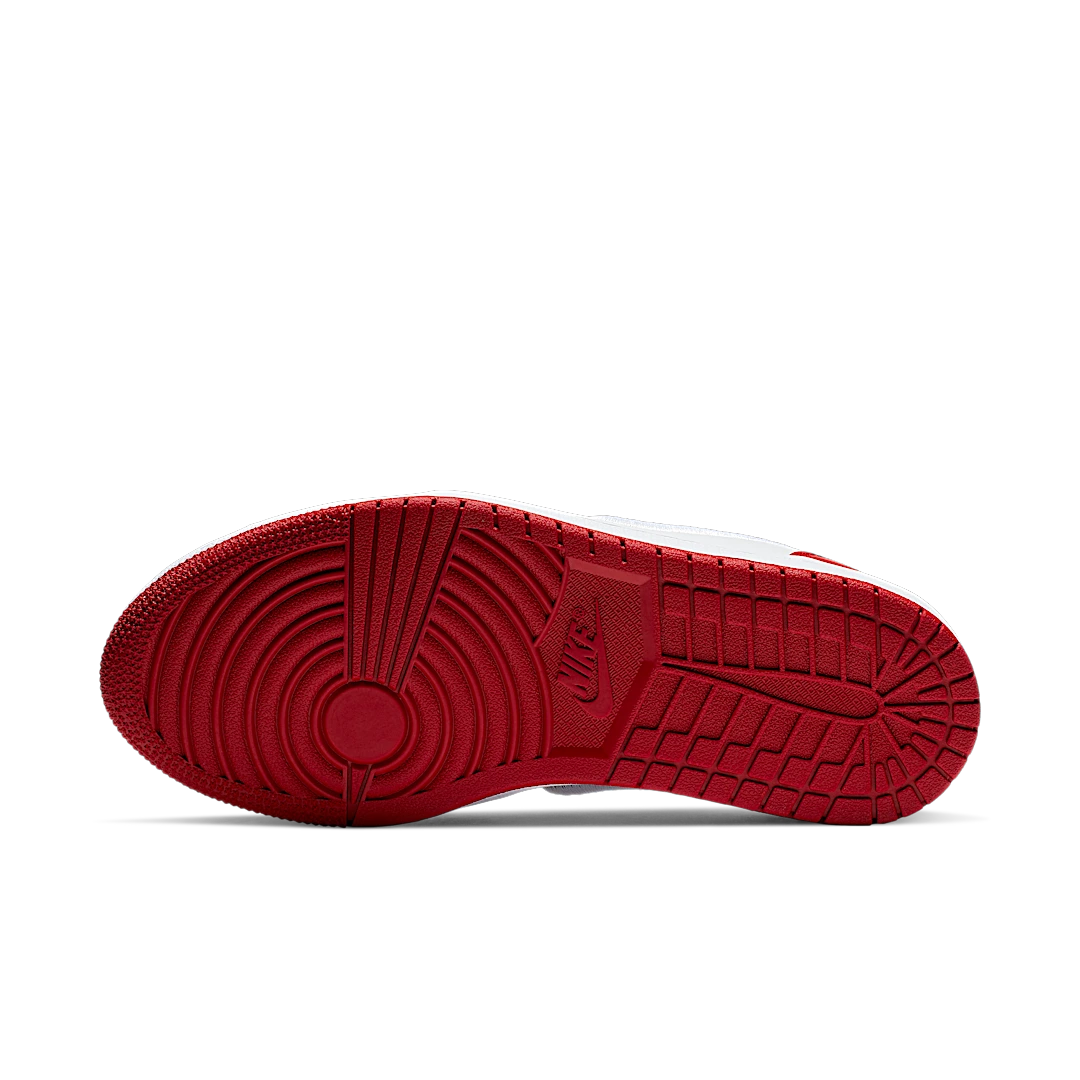 Air Jordan 1 Retro Low Slip Black Toe, White/White-Gym Red-Black (AV3918-102)