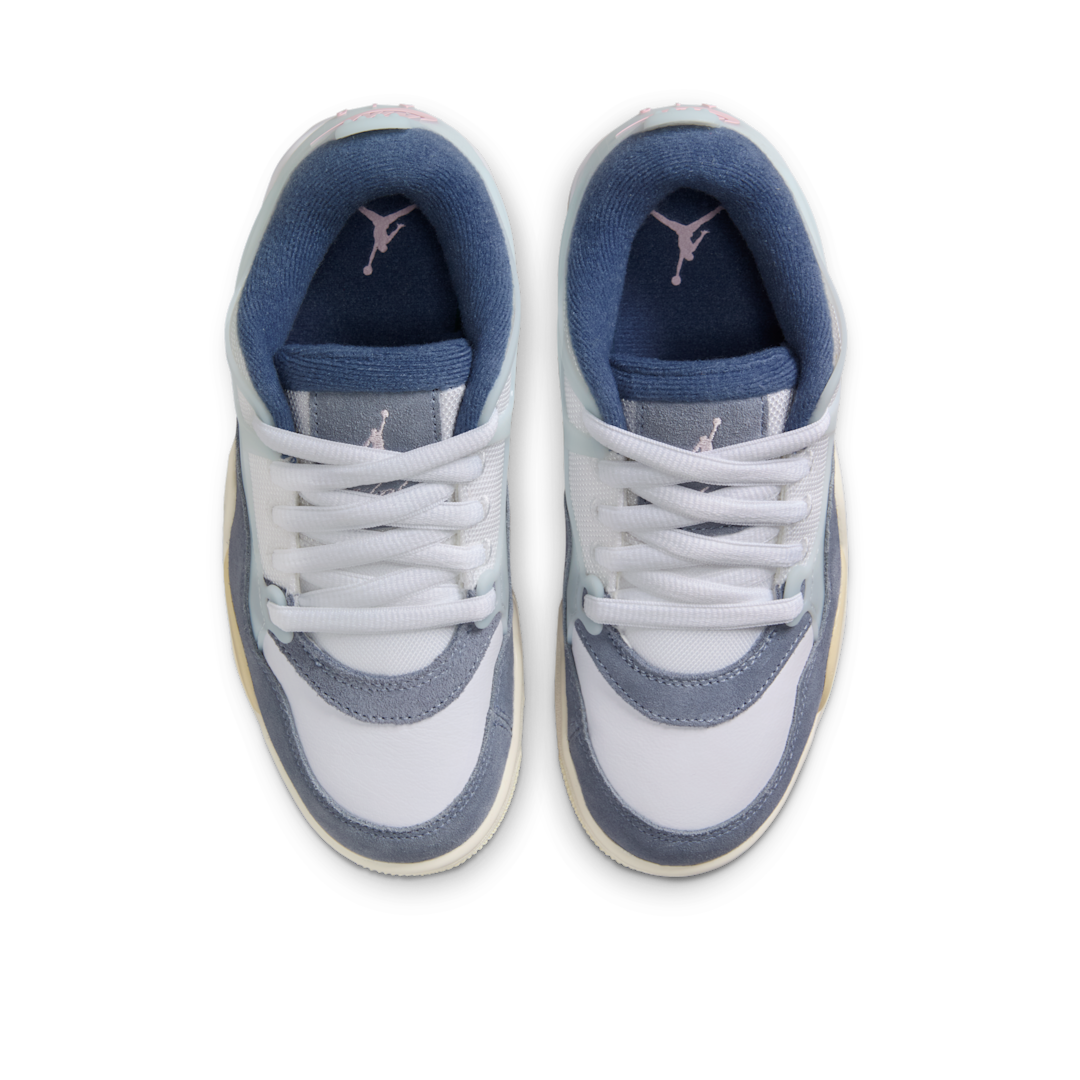 Air Jordan 4 RM Diffused Blue Ashen Slate, White/Prism Pink/Diffused Blue/Ashen Slate/Football Grey/Coconut Milk (FQ7938-101)