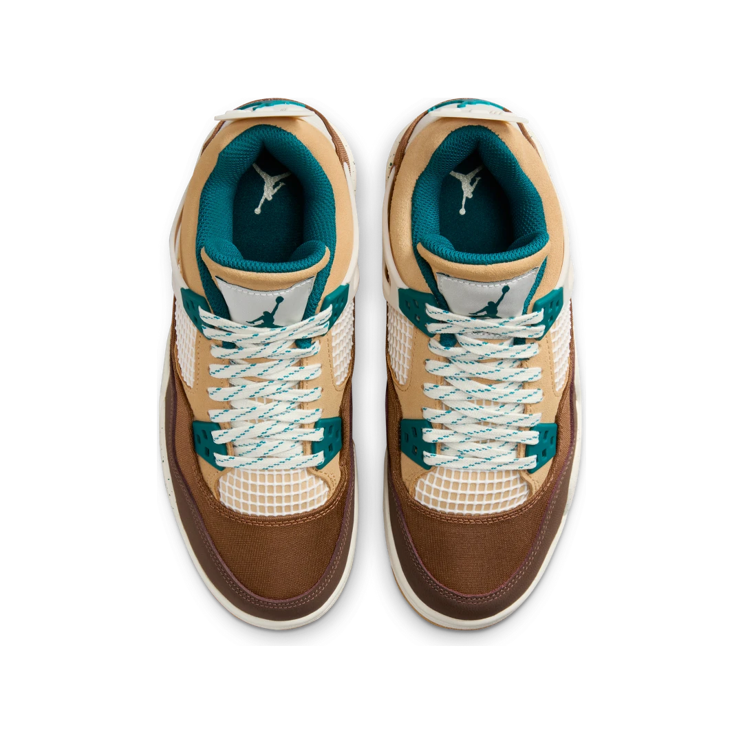 Air Jordan 4 Retro Cacao Wow, Cacao Wow/Geode Teal/Ale Brown/Twine/Sail/Luminous Green (FB2214-200)