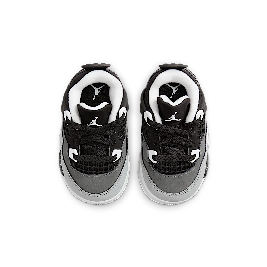 Air Jordan 4 Retro Fear (2024) (TD), Black/White/Anthracite/Black/Pure Platinum (FV4538-002)