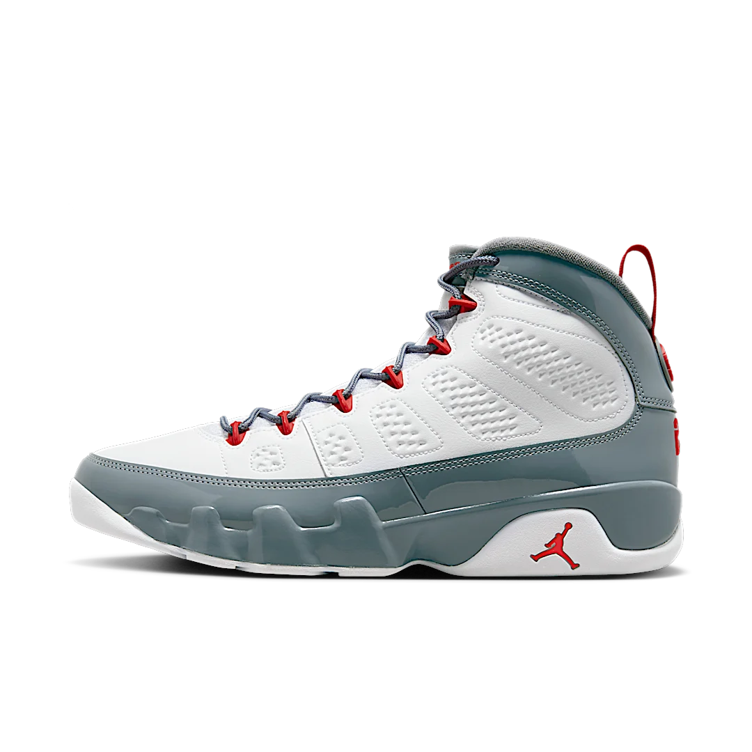 Air Jordan 9 Retro Fire Red, White/Fire Red/Cool Grey (CT8019-162)