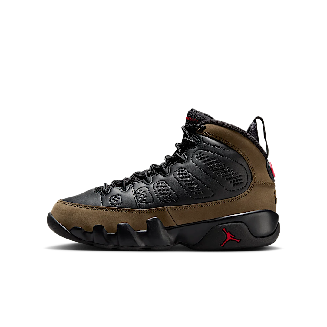 Air Jordan 9 Retro Olive (2024), Black/True Red/Light Olive (HV4574-030)