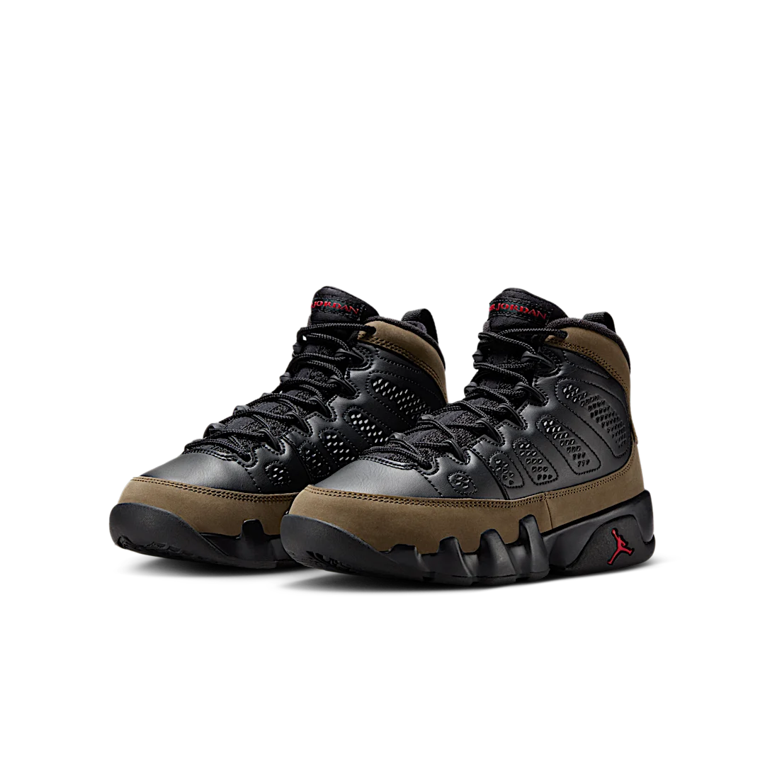 Air Jordan 9 Retro Olive (2024), Black/True Red/Light Olive (HV4574-030)