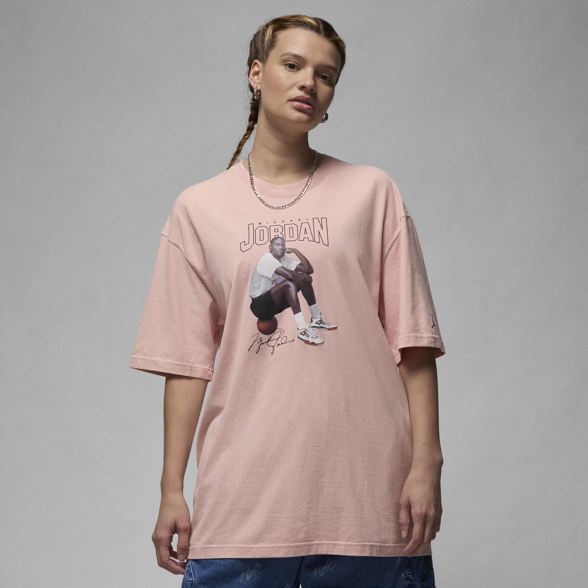 Air Jordan Oversized Graphic T-Shirt Pink Glaze