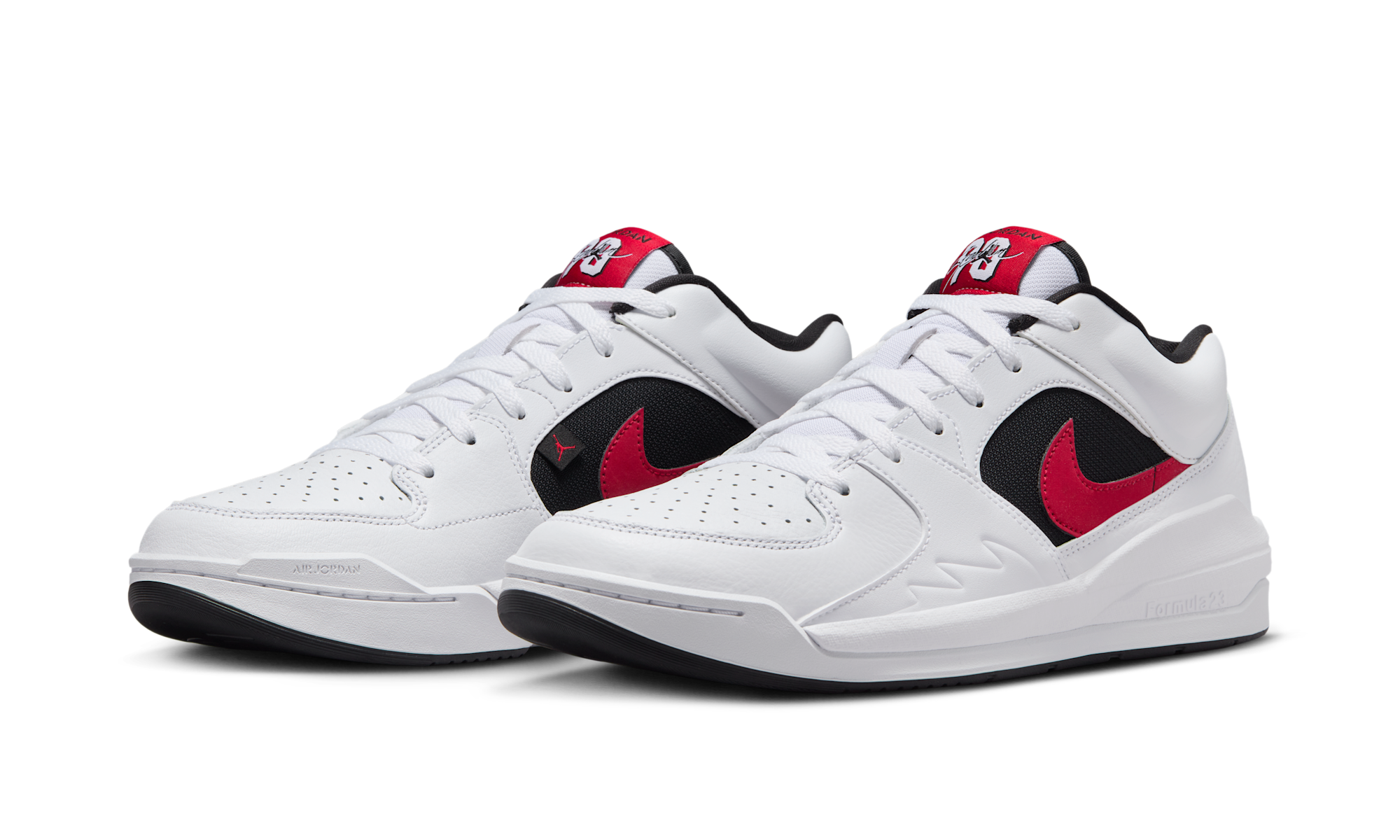 Air Jordan Stadium 90 White Black Gym Red