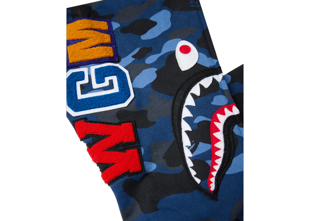 BAPE Color Camo Shark Full Zip Hoodie Blue