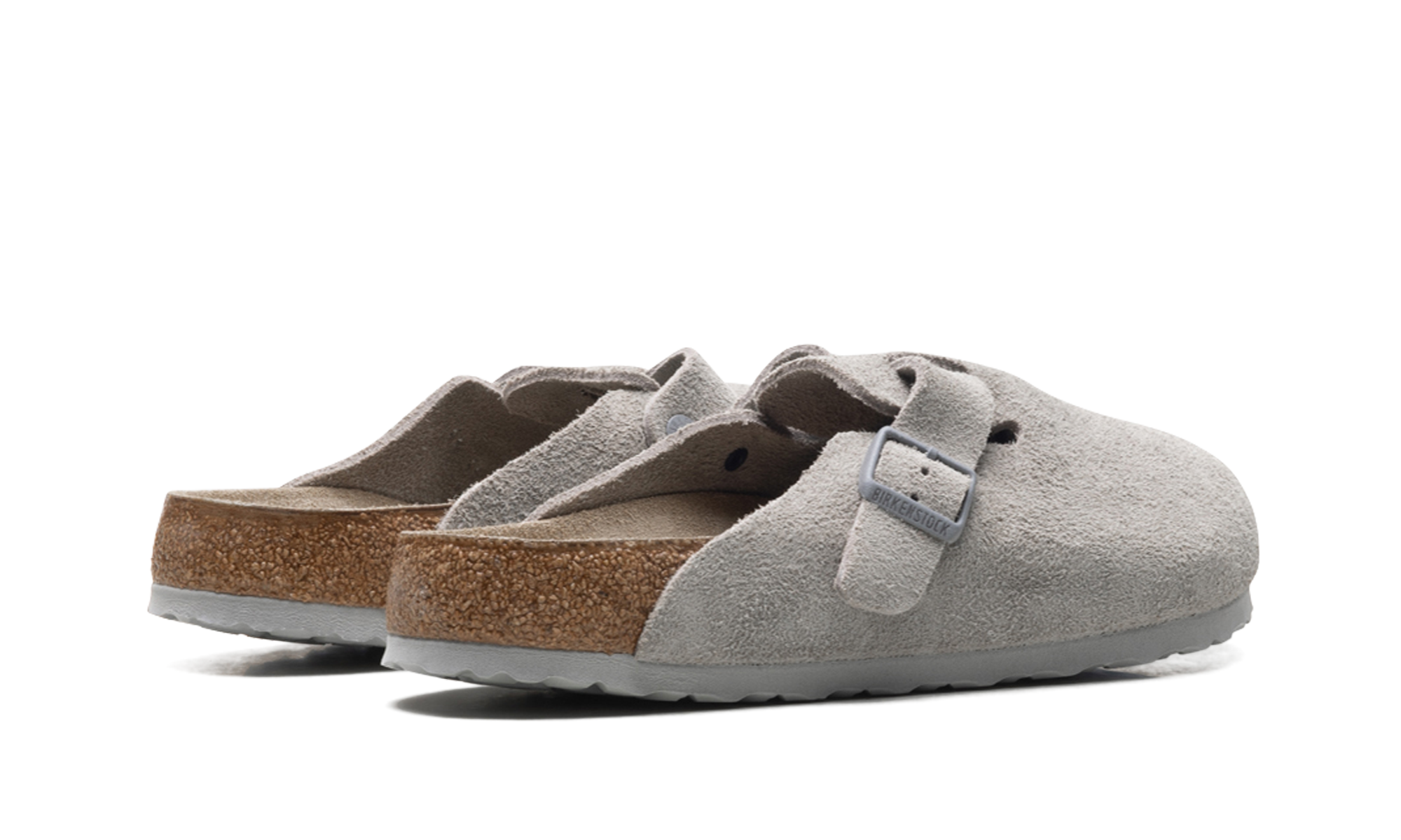 Birkenstock Boston Soft Footbed Suede Stone Coin