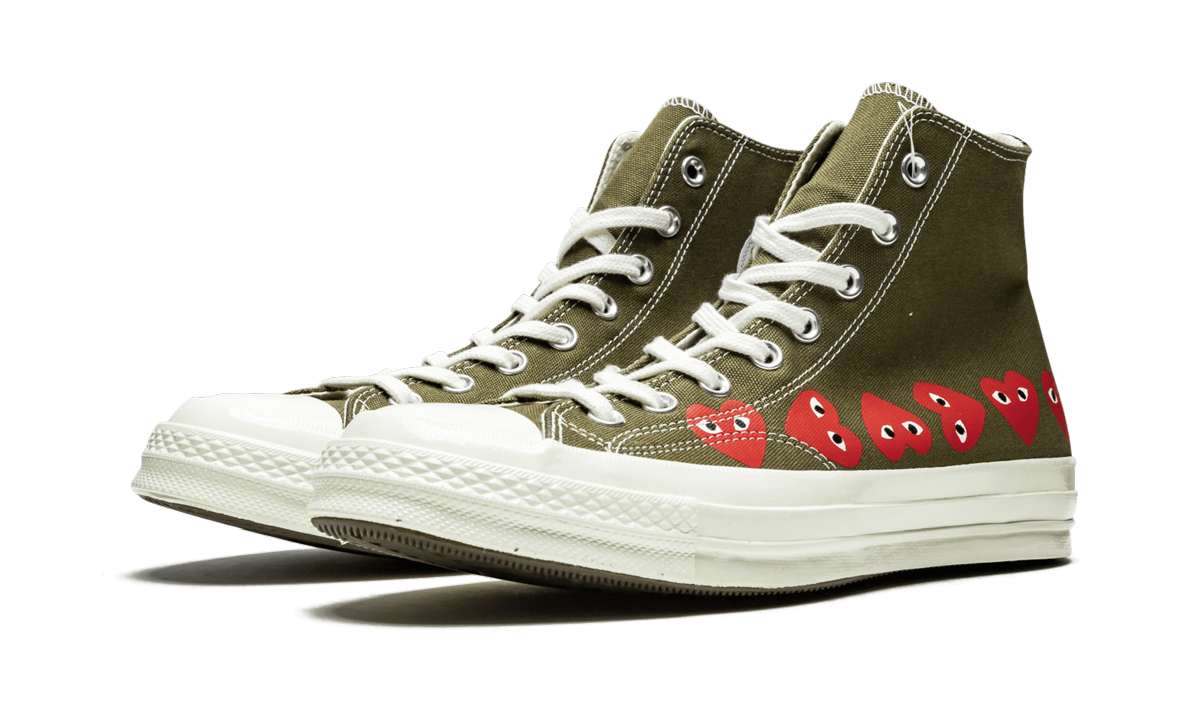Converse Chuck Taylor All Star 70 Hi Comme des Garcons PLAY Multi-Heart Green