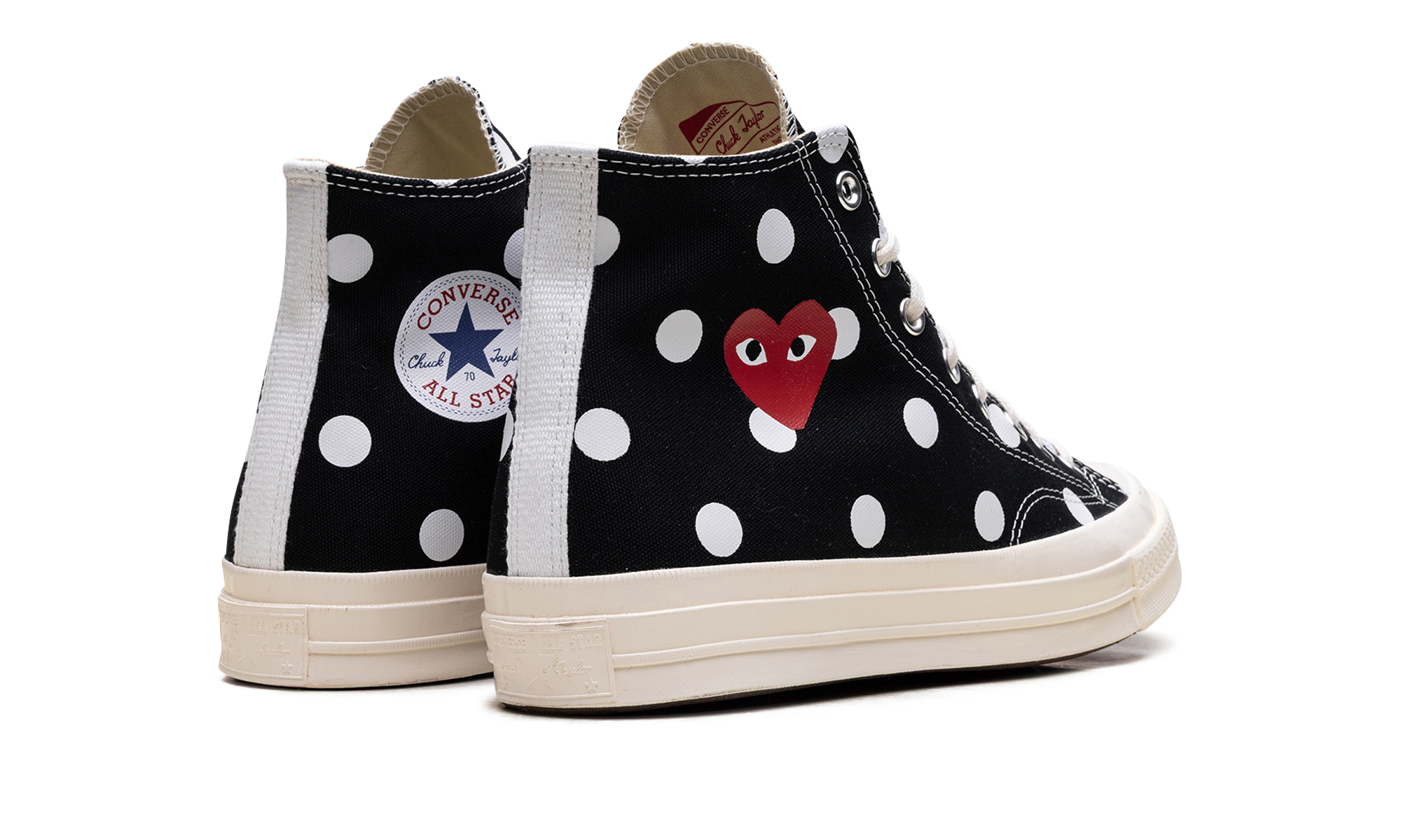 Converse Chuck Taylor All Star 70 Hi Comme des Garcons PLAY Polka Dot Black