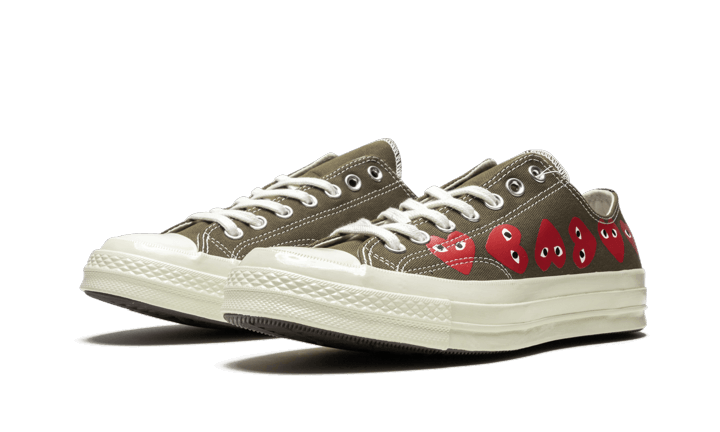 Converse Chuck Taylor All Star 70 Ox Comme des Garcons Multi Heart Green, Green (162976C)