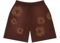 Denim Tears Mono Cotton Wreath Sweat Shorts Brown