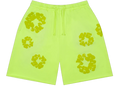 Denim Tears Mono Cotton Wreath Sweat Shorts Neon Green