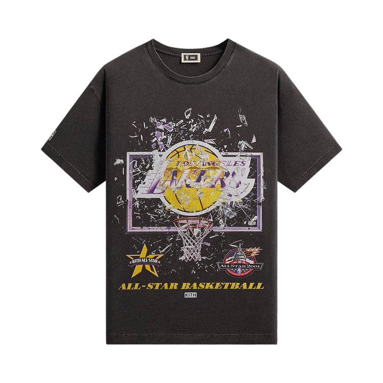 Kith For NBA All-Star Los Angeles Lakers Shattered Backboard Vintage Tee Black