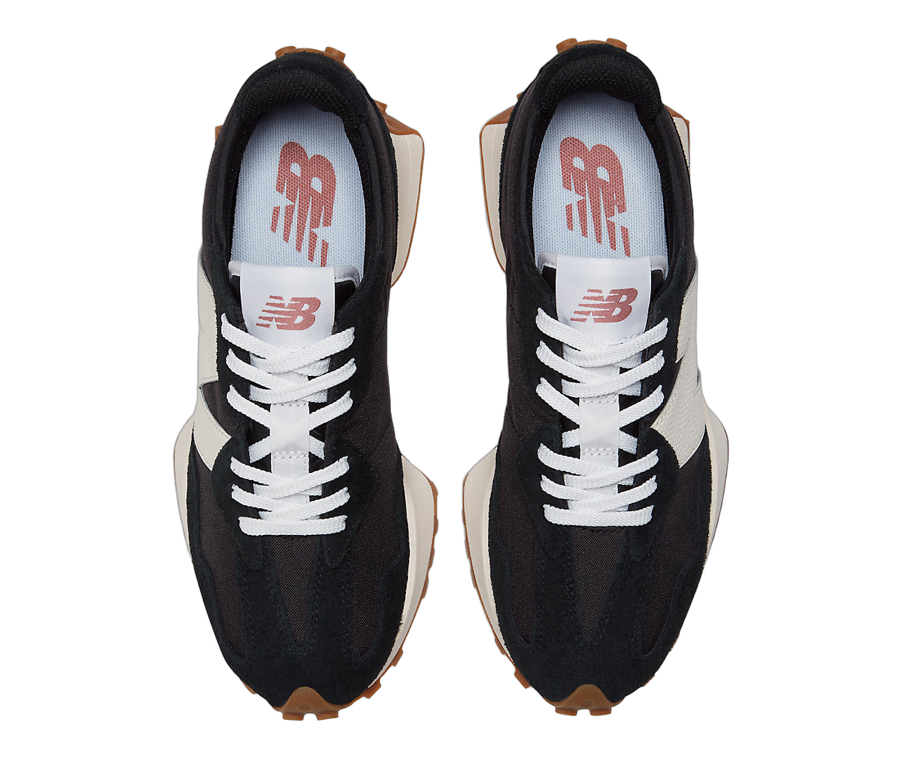 New Balance 327 Black White Gum, Black/White/Gum (WS327BL)