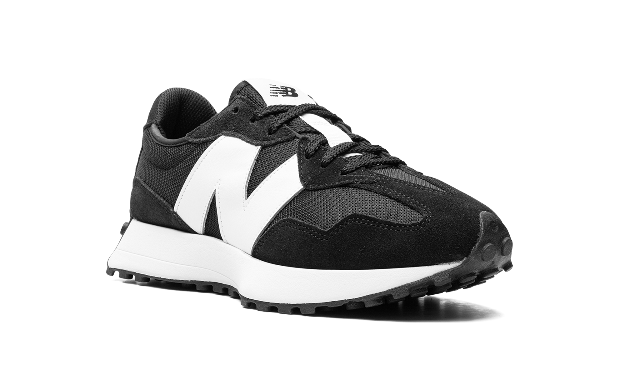 New Balance 327 Black White N Logo