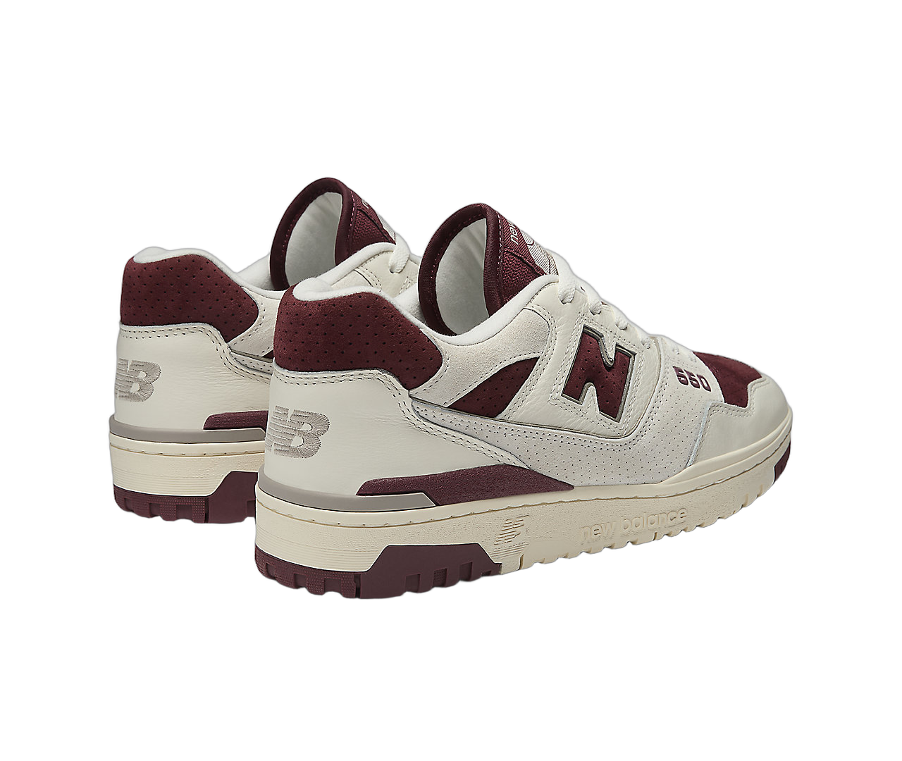 New Balance 550 Sea Salt Classic Crimson