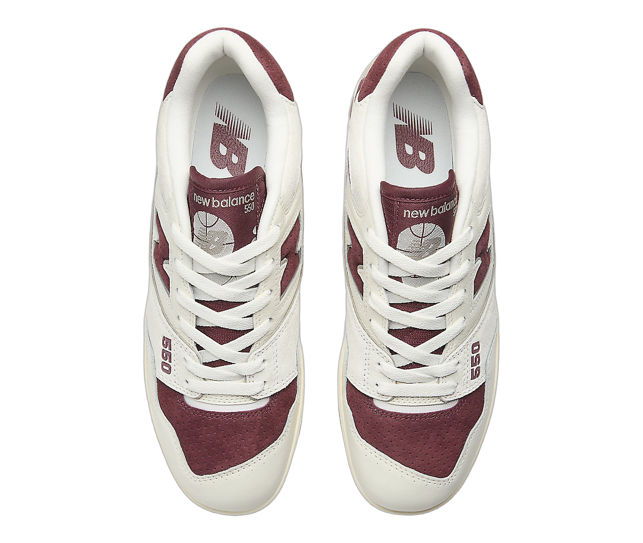 New Balance 550 Sea Salt Classic Crimson