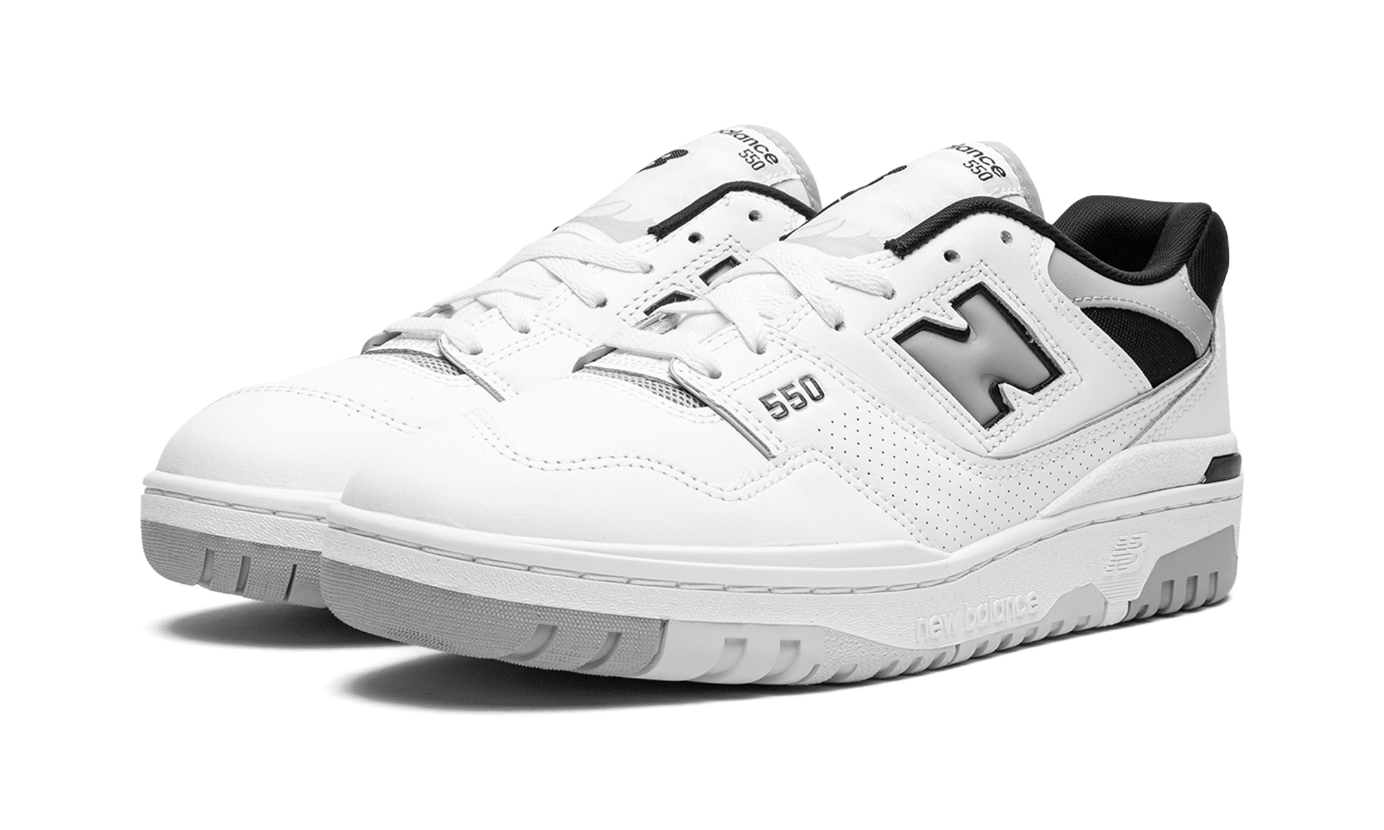 New Balance 550 White Concrete Black