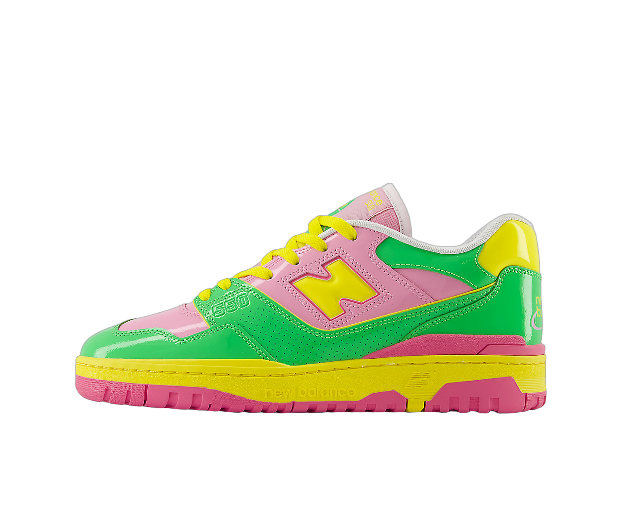 New Balance 550 Y2K Patent Leather Pack Pink Green, Pink/Green/Yellow (BB550YKA)