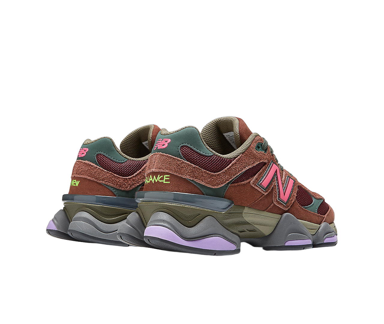 New Balance 9060 Rich Oak Burgundy, Rich Oak/NB Burgundy/Hi-Pink (U9060BUR)