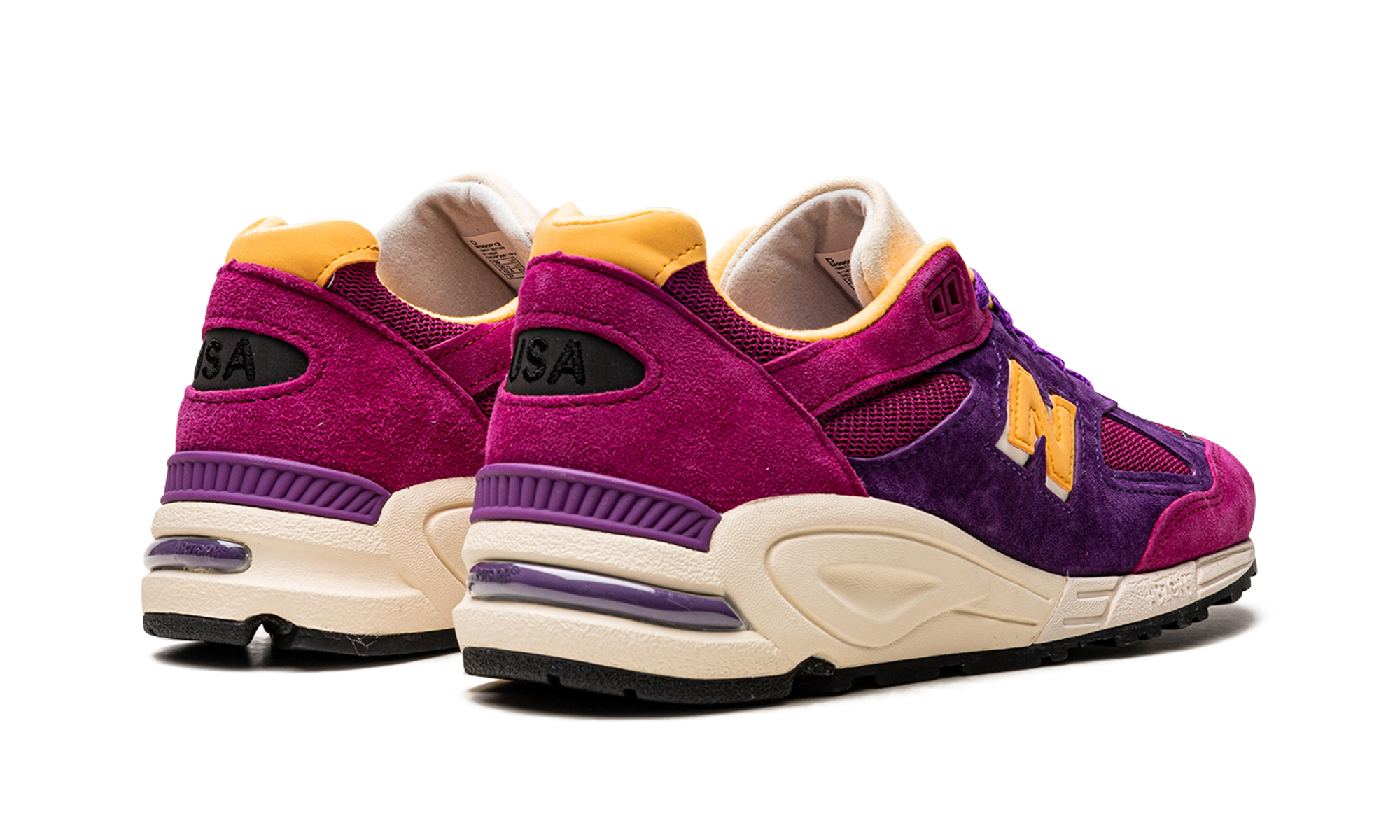 New Balance 990v2 MiUSA Teddy Santis Purple Yellow