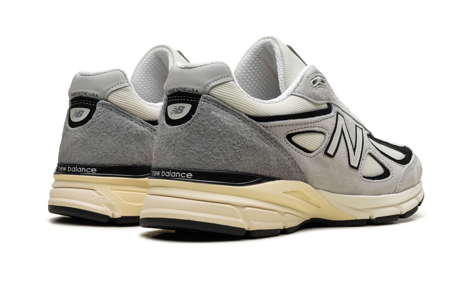 New Balance 990v4 MiUSA Teddy Santis Grey Black Cream
