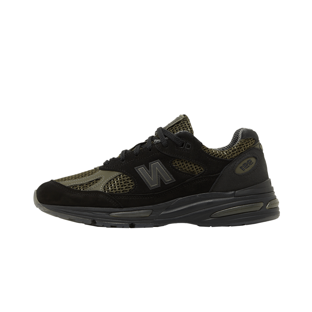 New Balance 991v2 MiUK Stone Island Black, Black/Olive/Grey (U991SD2)