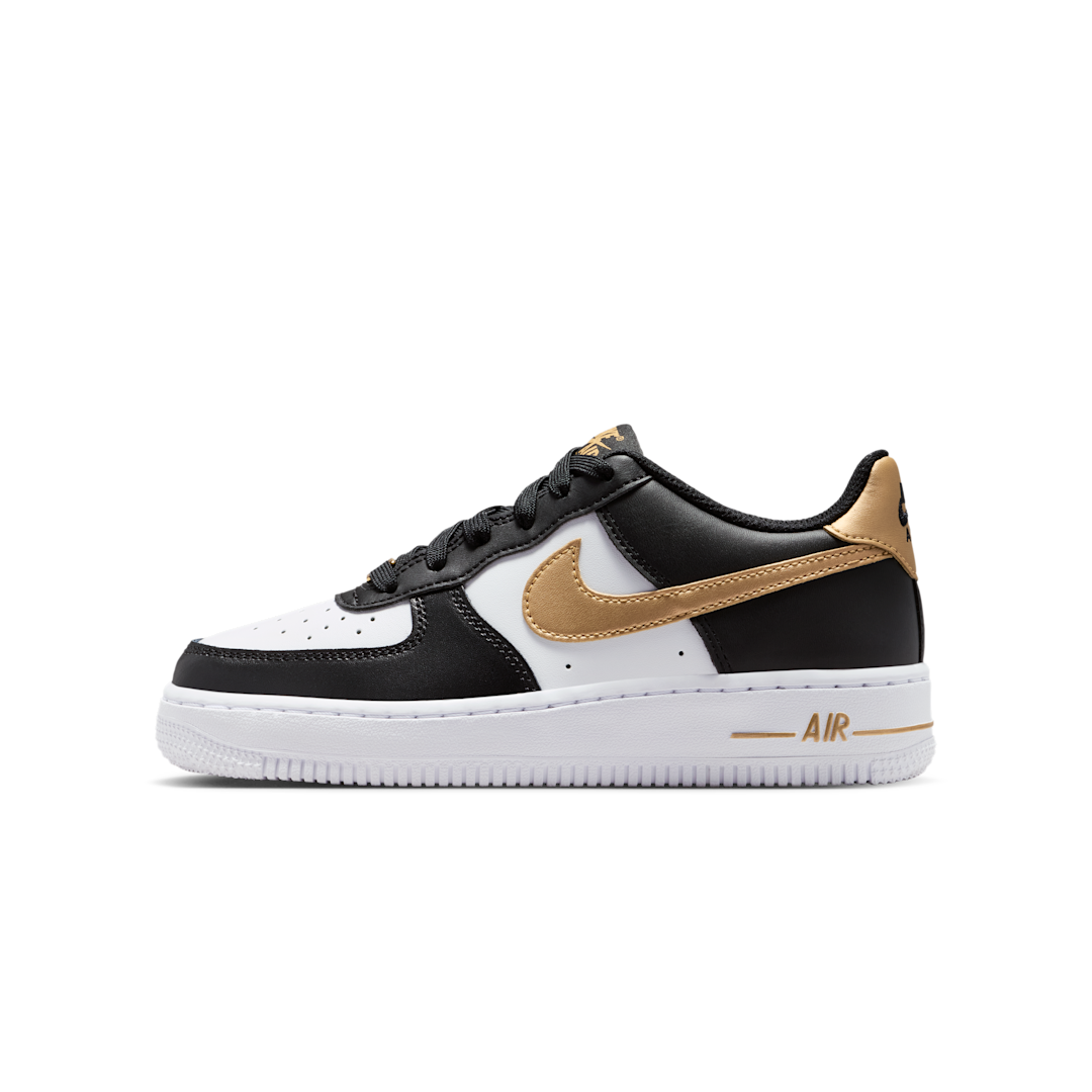 Nike Air Force 1 Low Black White Metallic Gold, Black/Black/White/Metallic Gold (CT3839-009)