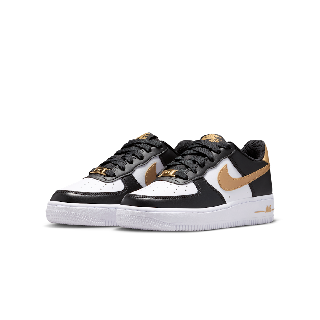Nike Air Force 1 Low Black White Metallic Gold, Black/Black/White/Metallic Gold (CT3839-009)
