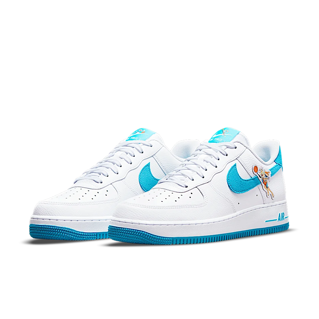 Space Jam x Nike Air Force 1 07 Low Hare, White/Light Blue Fury/White (DJ7998-100 / DM3353-100)