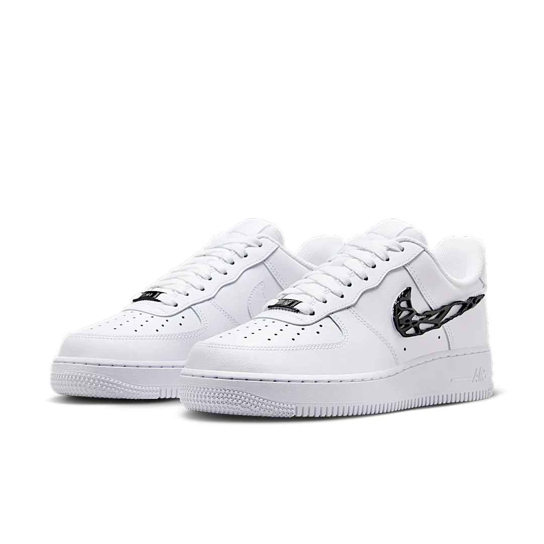 Nike Air Force 1 Low Liquid Metal Swoosh, White/Black (IF1686-101)