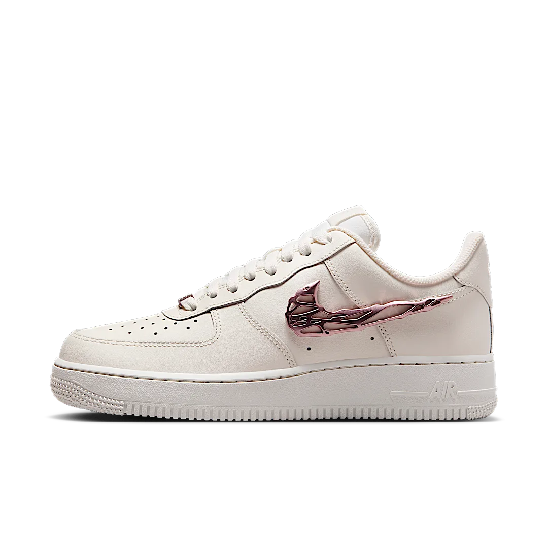 Nike Air Force 1 Low Liquid Metal Swoosh Metallic Rose Gold, Sail/Rose Gold-Sail (IF1686-161)