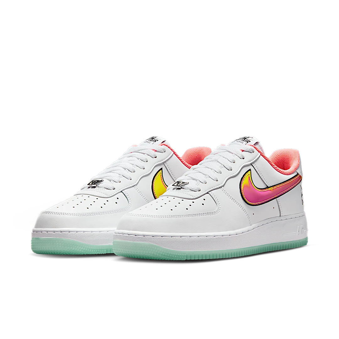Nike Air Force 1 Low NY vs. NY White Crimson Pulse, White/Crimson Pulse/Green Glow/Light Laser Orange/Black/Metallic Silver (IH4962-100)