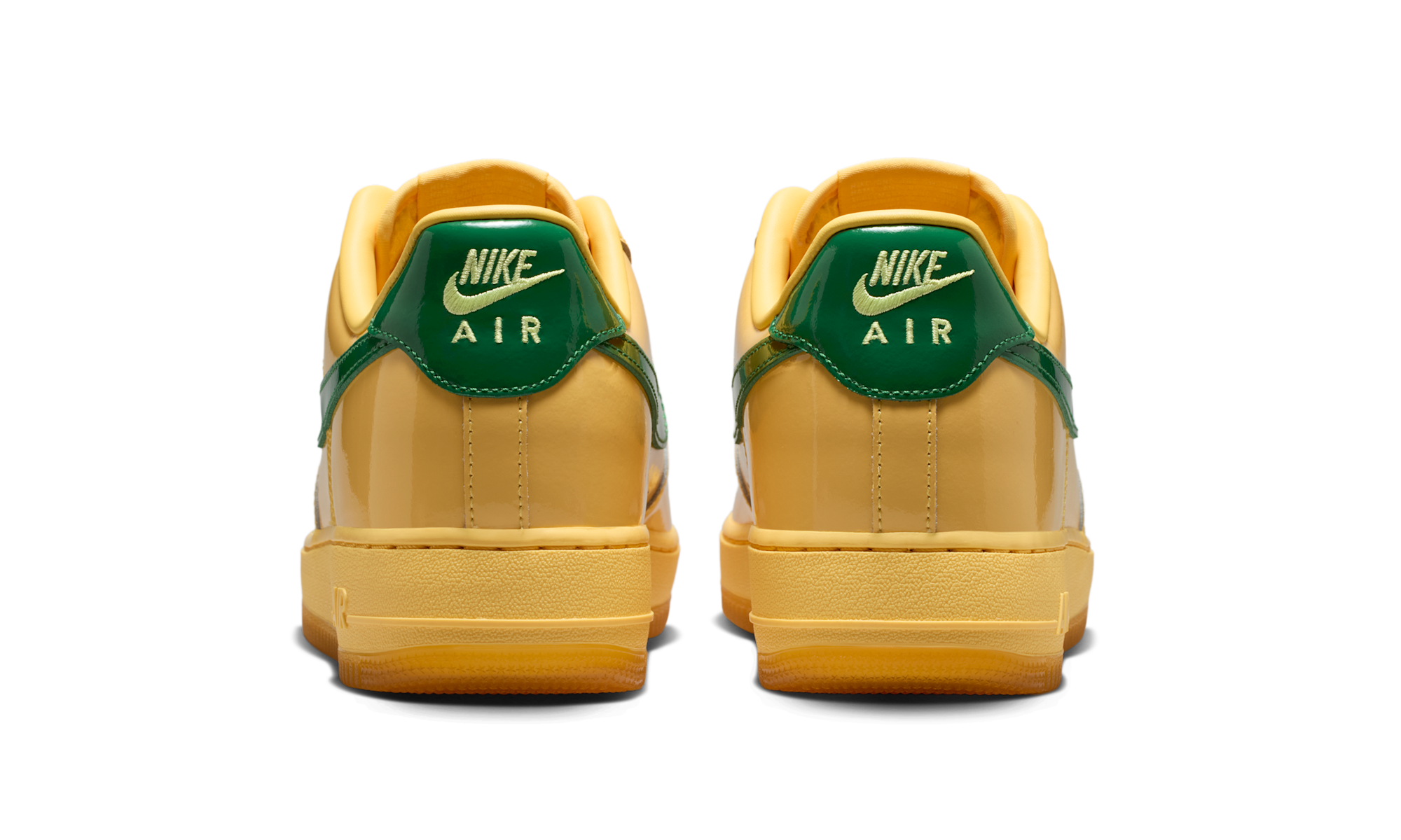 Nike Air Force 1 Low Patent Leather Topaz Gold Pine Green