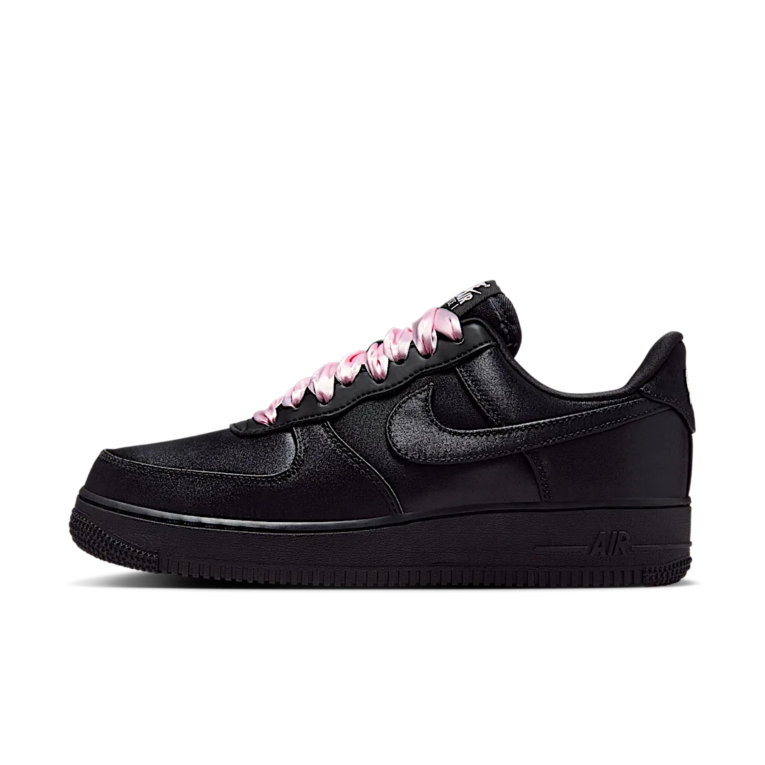 Nike Air Force 1 Low '07 LV8 Black Satin, Black/Black/Pink Foam (IH2034-010)