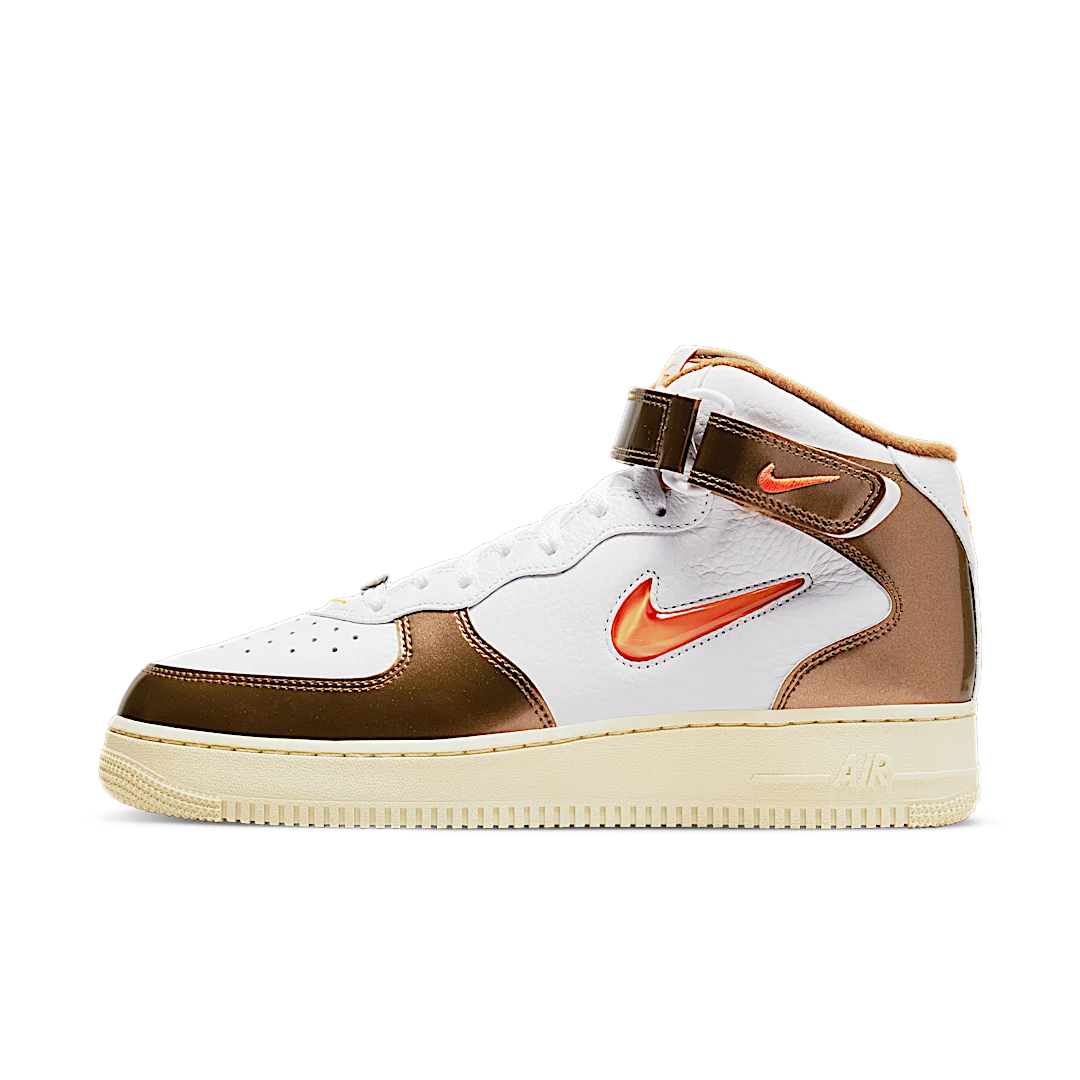 Nike Air Force 1 Mid QS Ale Brown, White/Total Orange/Ale Brown/Beach (DH5623-100)