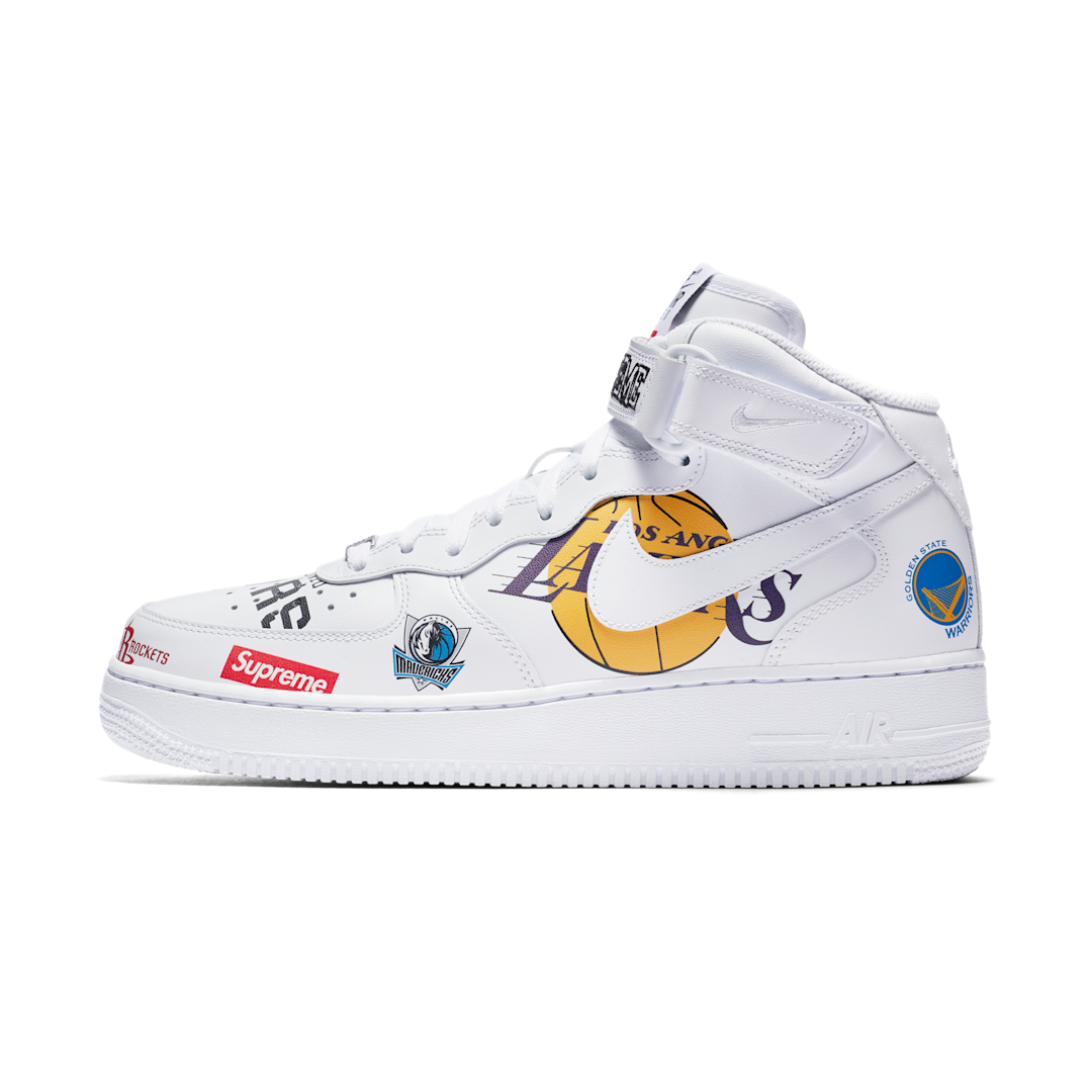 Nike Air Force 1 Mid Supreme NBA White