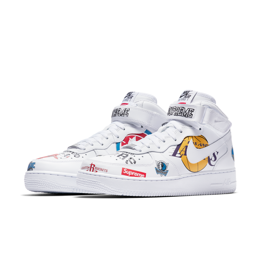 Nike Air Force 1 Mid Supreme NBA White