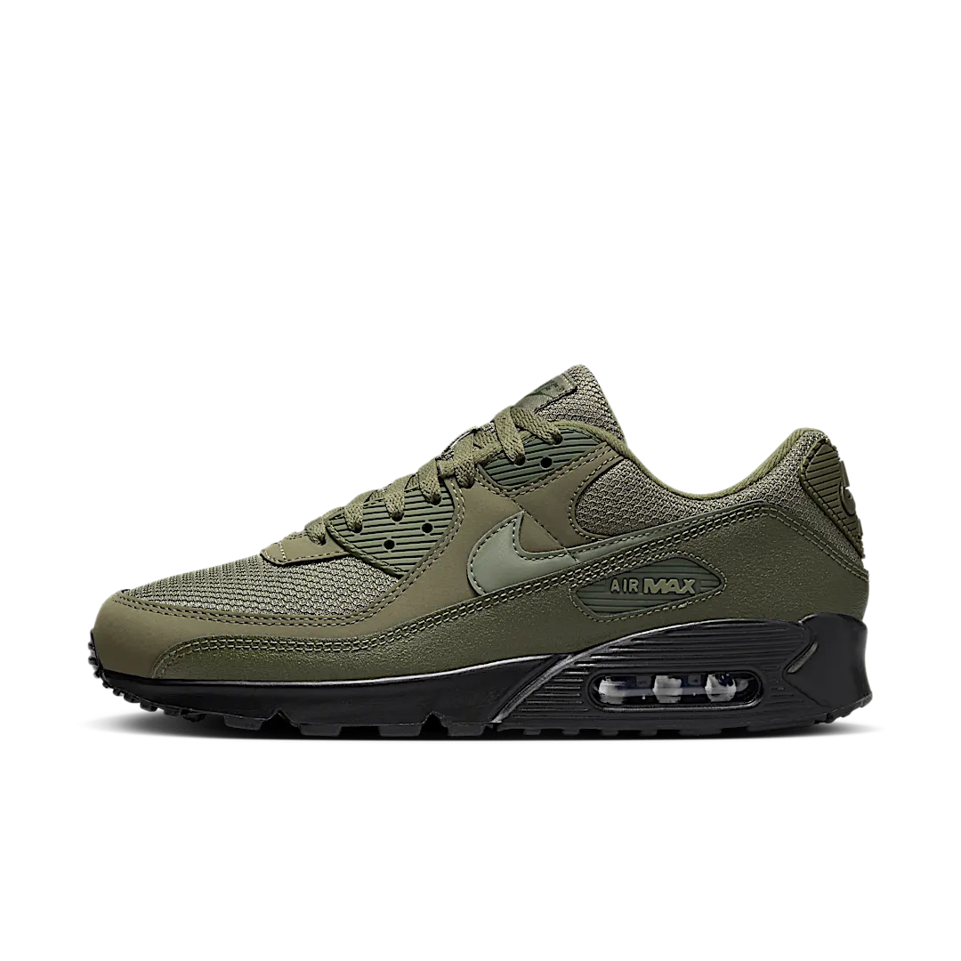 Nike Air Max 90 Reflective Swoosh Medium Olive, Medium Olive/Black/Cargo Khaki (HQ3828-200)