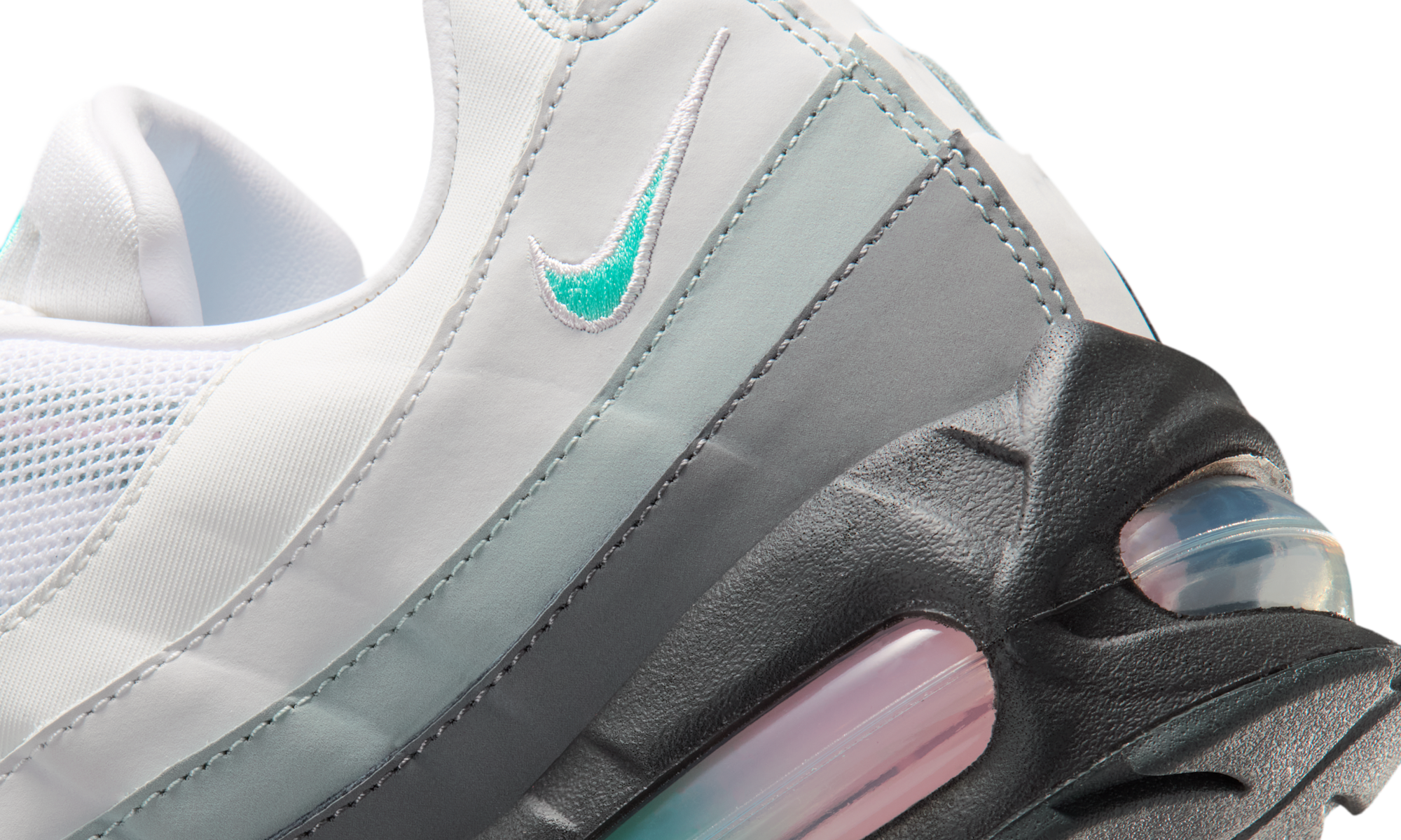 Nike Air Max 95 Big Bubble White Hyper Turquoise Pink Foam