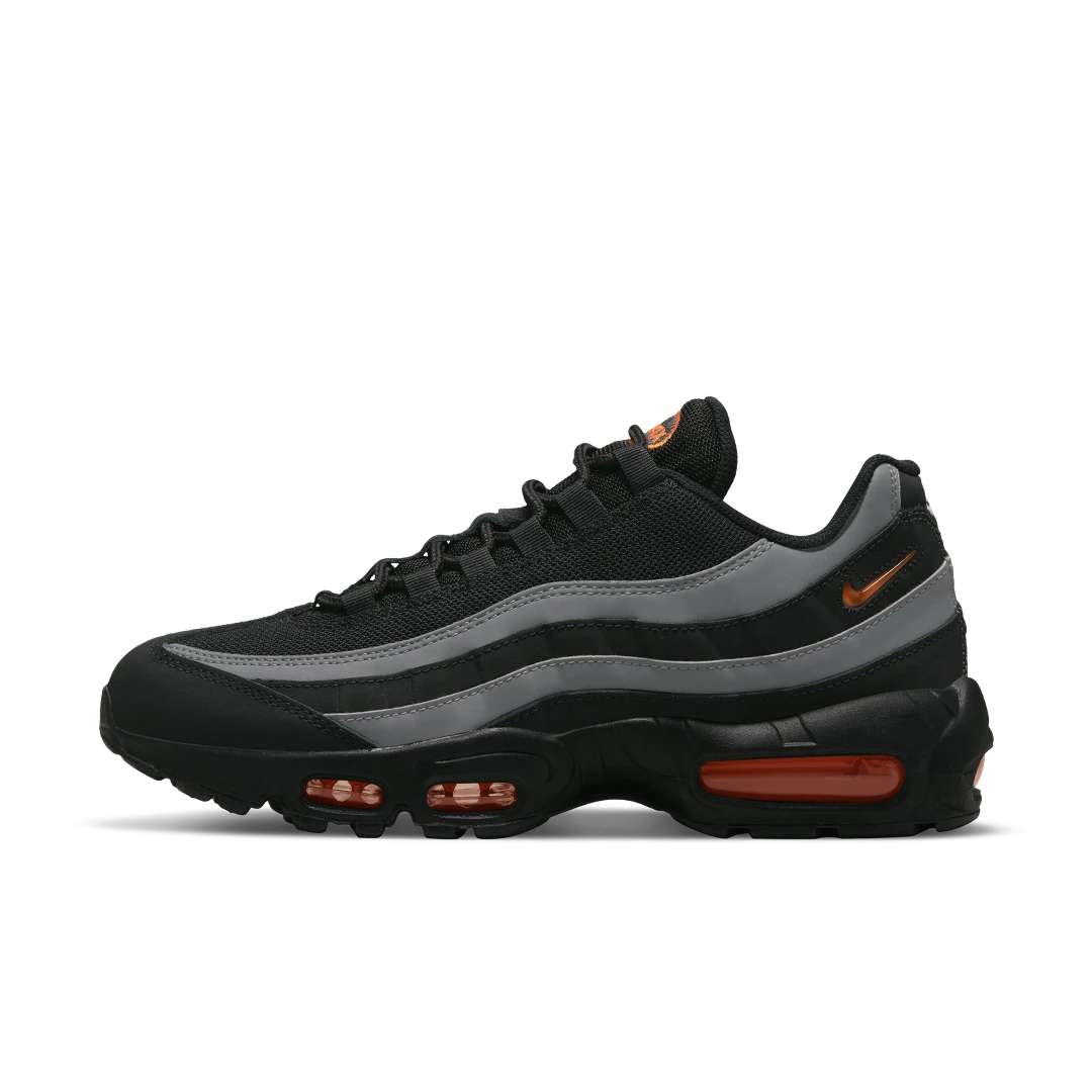 Nike Air Max 95 Black Grey Safety Orange, Black/Grey/Safety Orange (DX2657-001)