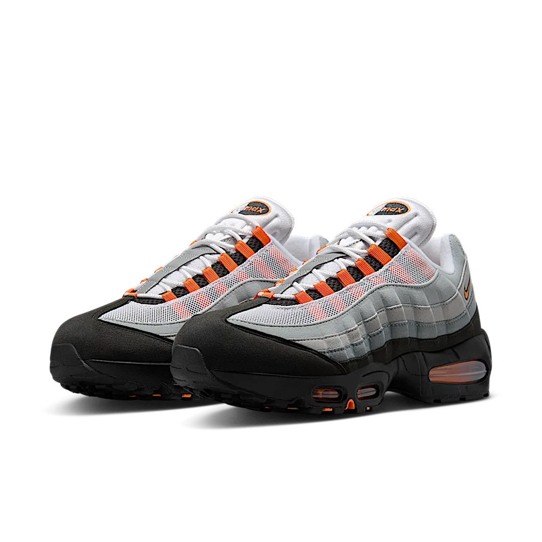 Nike Air Max 95 OG Big Bubble Bright Mandarin 2.0 (2025), White/Wolf Grey/Light Smoke Grey/Bright Mandarin (HM4740-101)