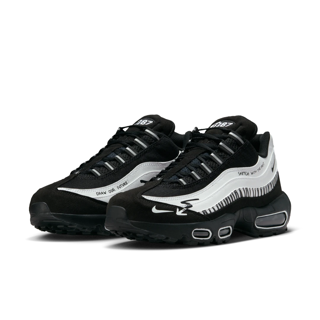 Nike Air Max 95 SP Future Movement Sketch With The Past, White/Black/Black/White (DX4615-100)