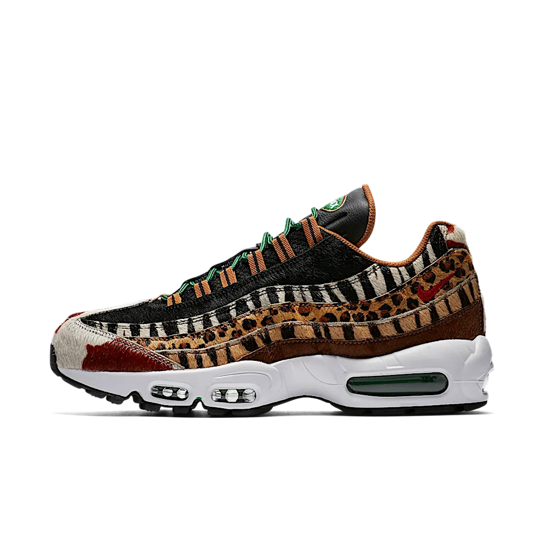 Nike Air Max 95 atmos Animal Pack 2.0 (All Black Box) (2018), Pony/Sport Red-Black-Classic Green (AQ0929-200)
