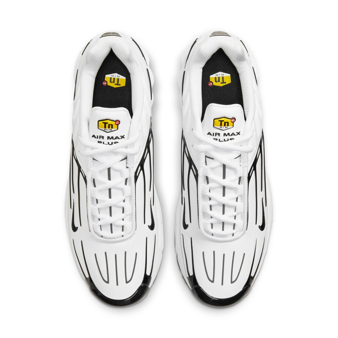 Nike Air Max Plus 3 Leather White Black, White/Black/White/Chile Red (CK6716-100)